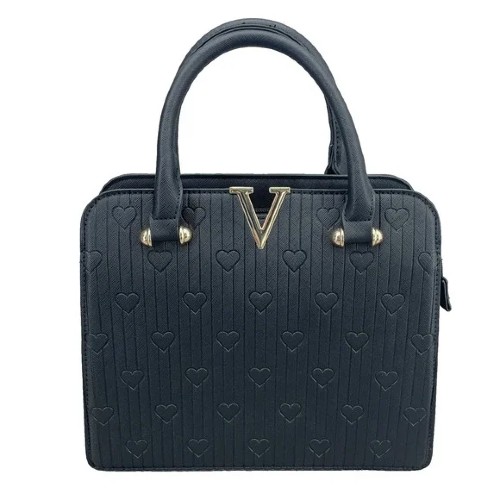 Crossi-Black-Purse-Embossed-Hearts